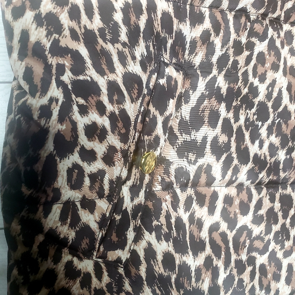 Style & Co Leopard Print Zipper & Snap Button Vest - image 5